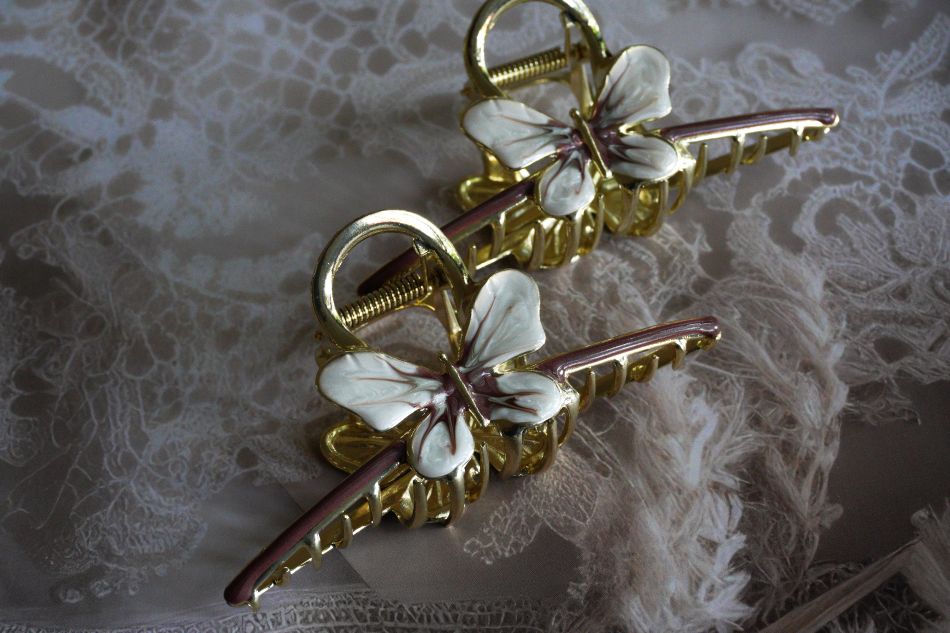 Elegant metal butterfly Hair Claw Clips