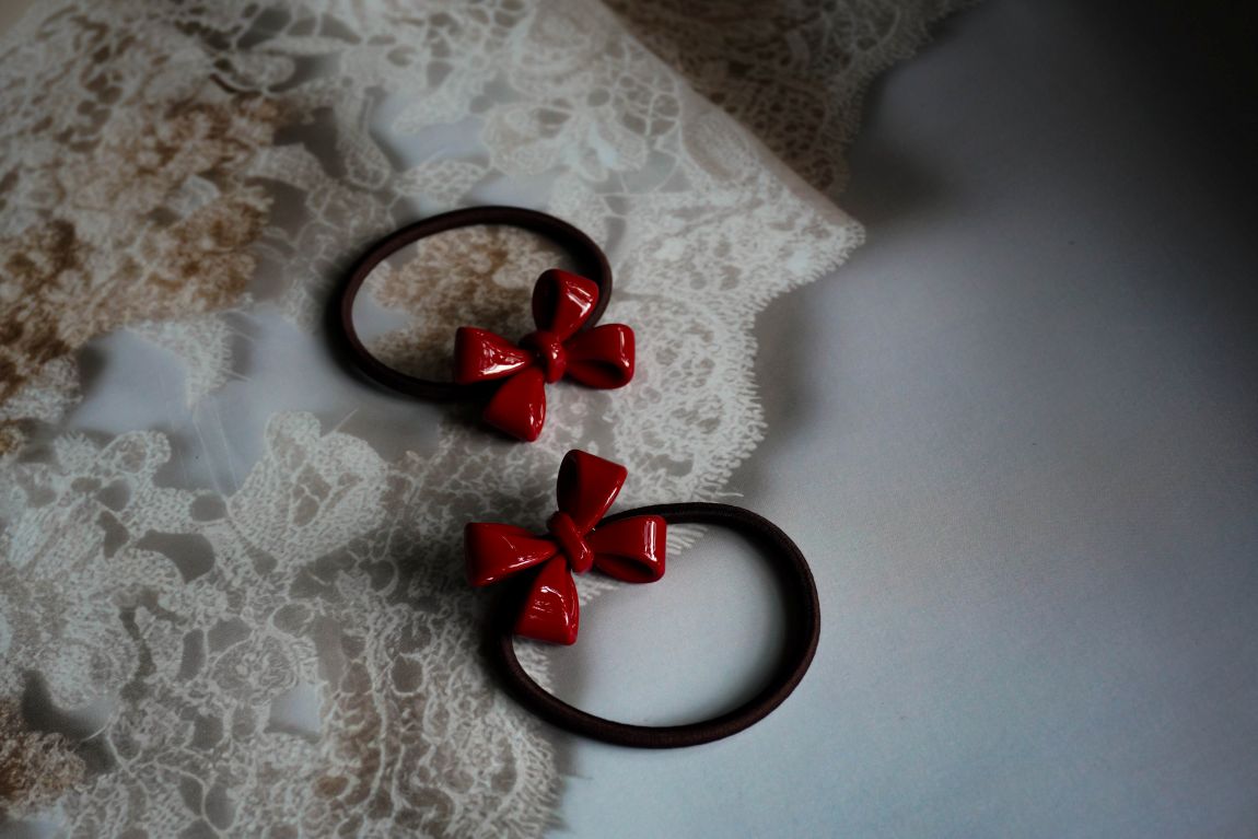 Hairband for girls and women with red bow tie