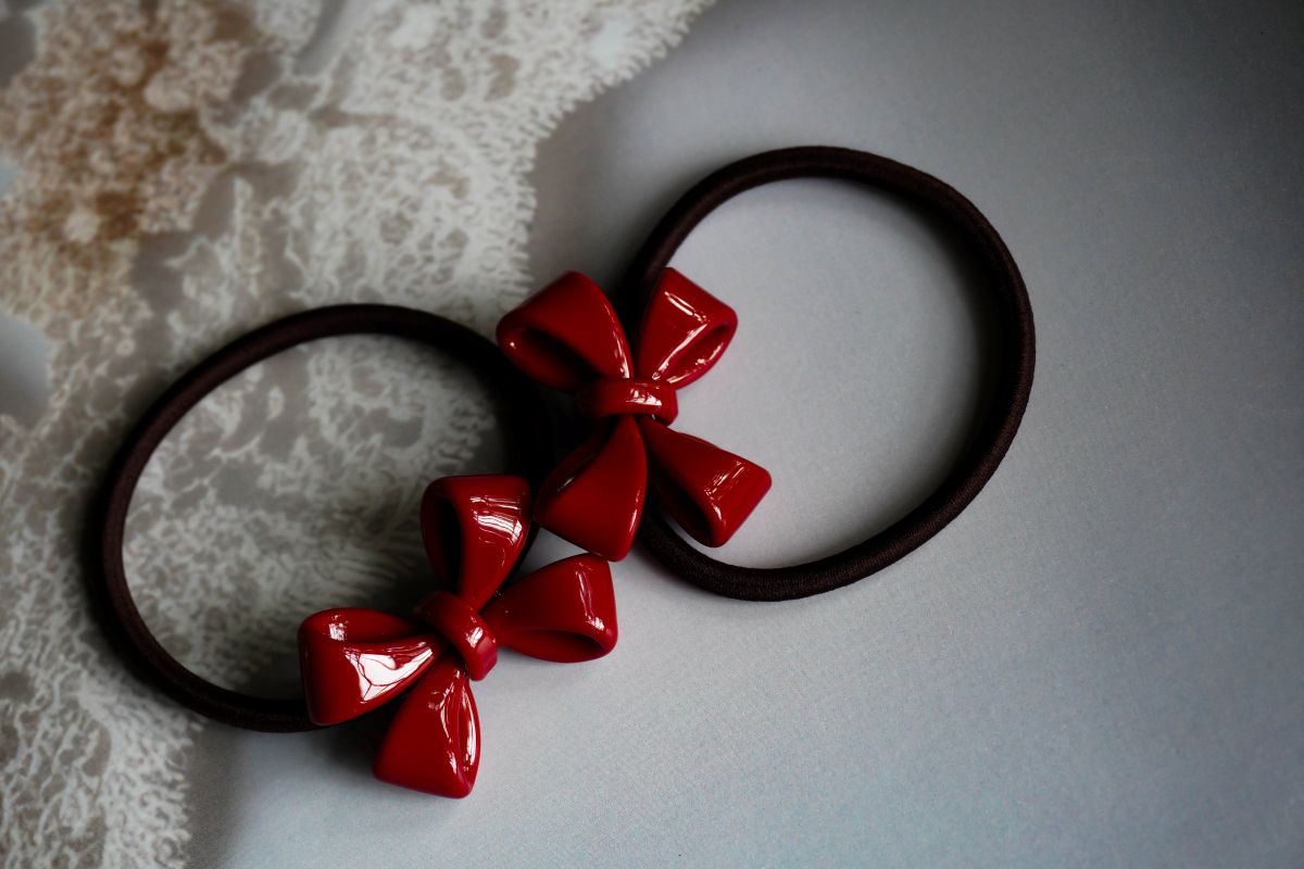 Hairband for girls and women with red bow tie