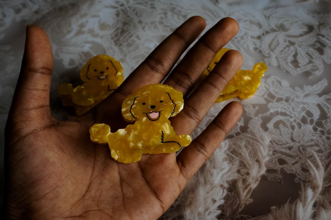 limited edition puppy claw clips