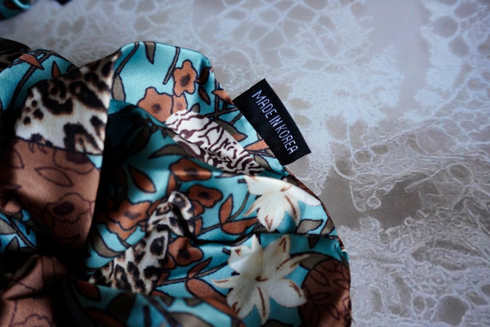 silky blue XXL scrunchie