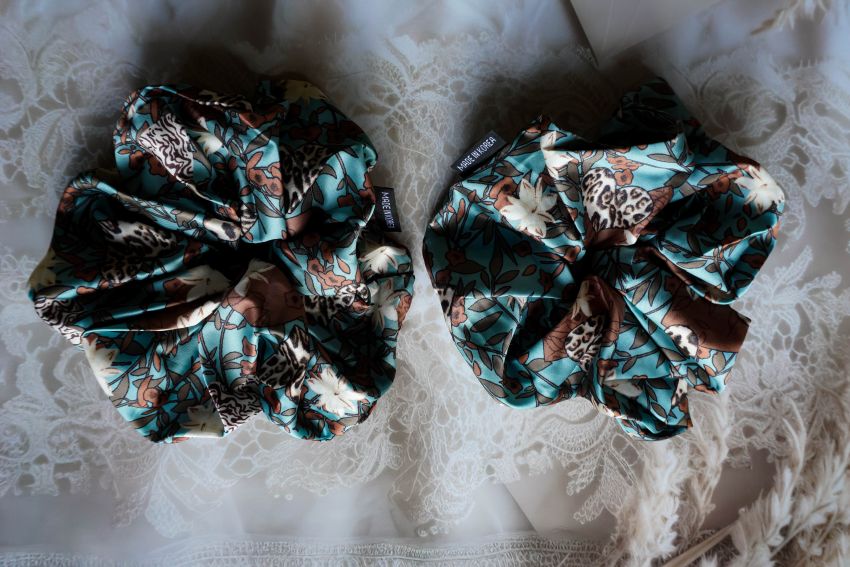 silky blue XXL scrunchie